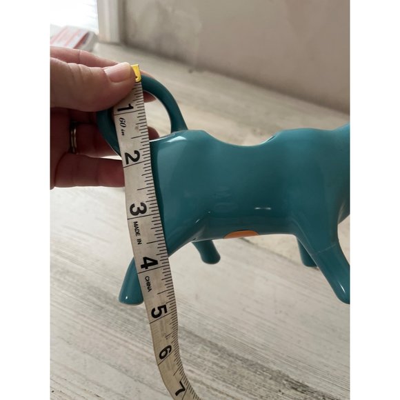 Small blue ceramic cow cream pitcher - Picture 5 of 8